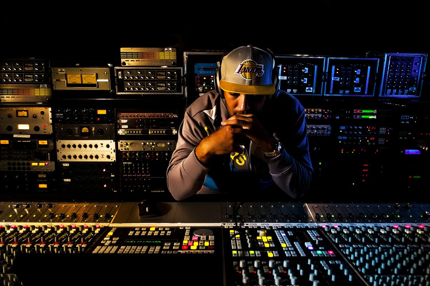 Jaycen Joshua at the mixing console